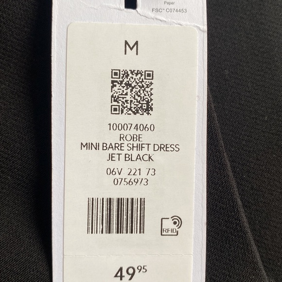 Mini Bare Shift Dress Jet Black - Picture 3 of 3